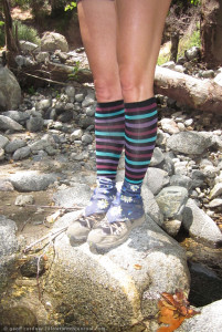 Kista Cook, striped socks