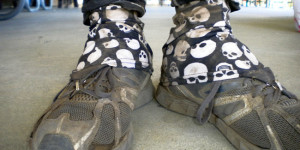 My shoes, after the race